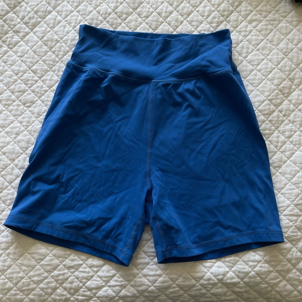 Meshki Women's Blue Biker Shorts
